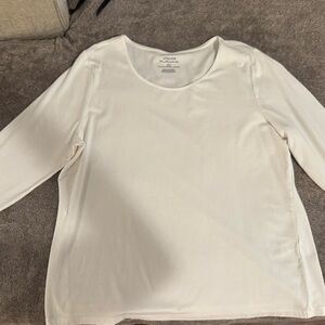 Chico's Women's White 3/4 Sleeve Tee